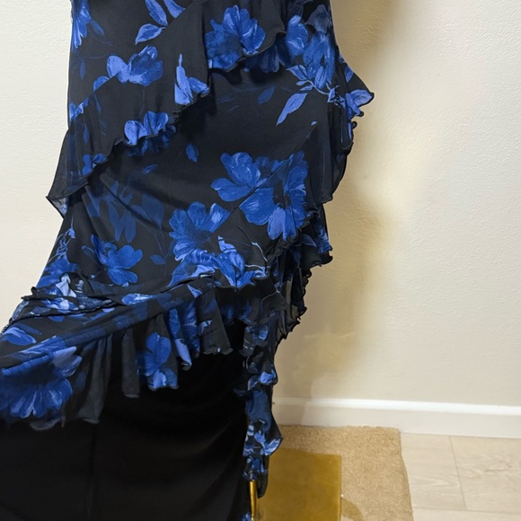 CyPress Floral Black and Blue Dress - Picture 6 of 6